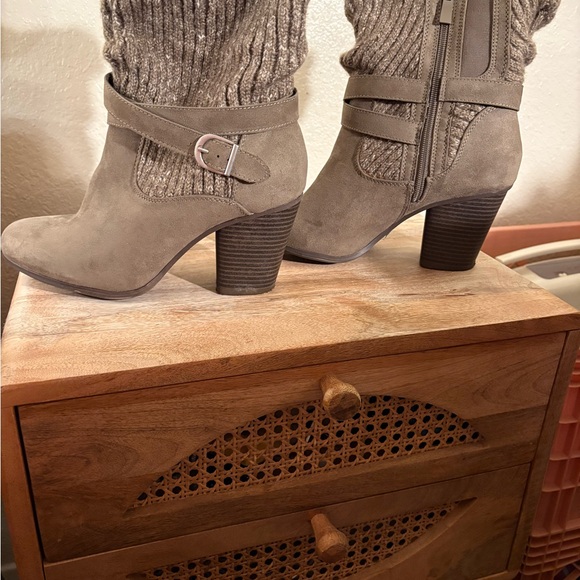 torrid Shoes - Stylish Women's Ankle Boots in Taupe - Wide Widgh